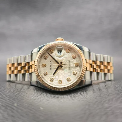 Datejust 36 Rolesor Everose Fluted / Jubilee / Silver Computer