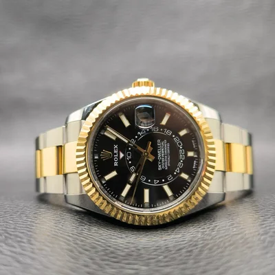 Sky-Dweller Stainless Steel / Yellow Gold / Black