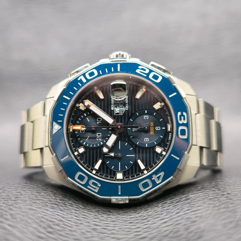 Aquaracer 300M Calibre 16 43 Stainless Steel / Blue / Bracelet