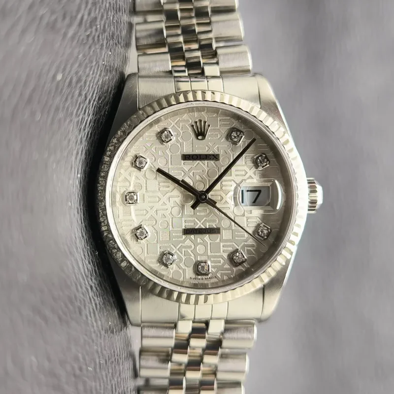 Datejust 36 16234 / White-Computer / Diamond / Stainless Steel