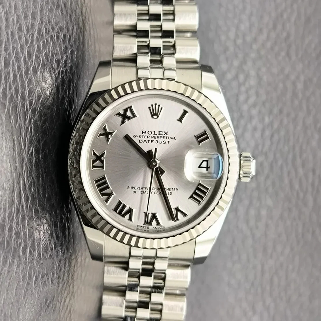 Datejust 31 Stainless Steel Fluted / Jubilee / Rhodium Roman