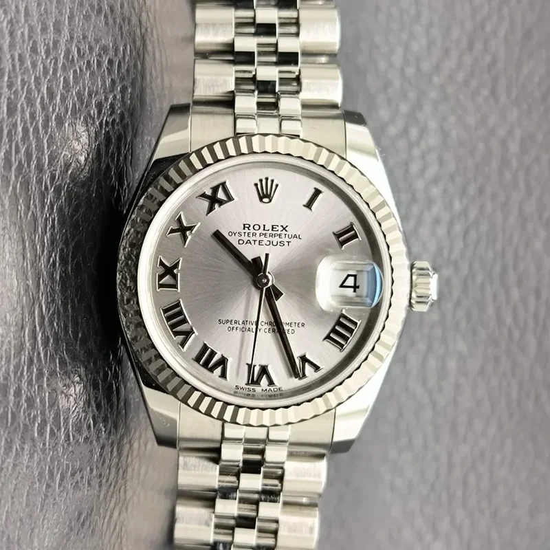 Datejust 31 Stainless Steel Fluted / Jubilee / Rhodium Roman