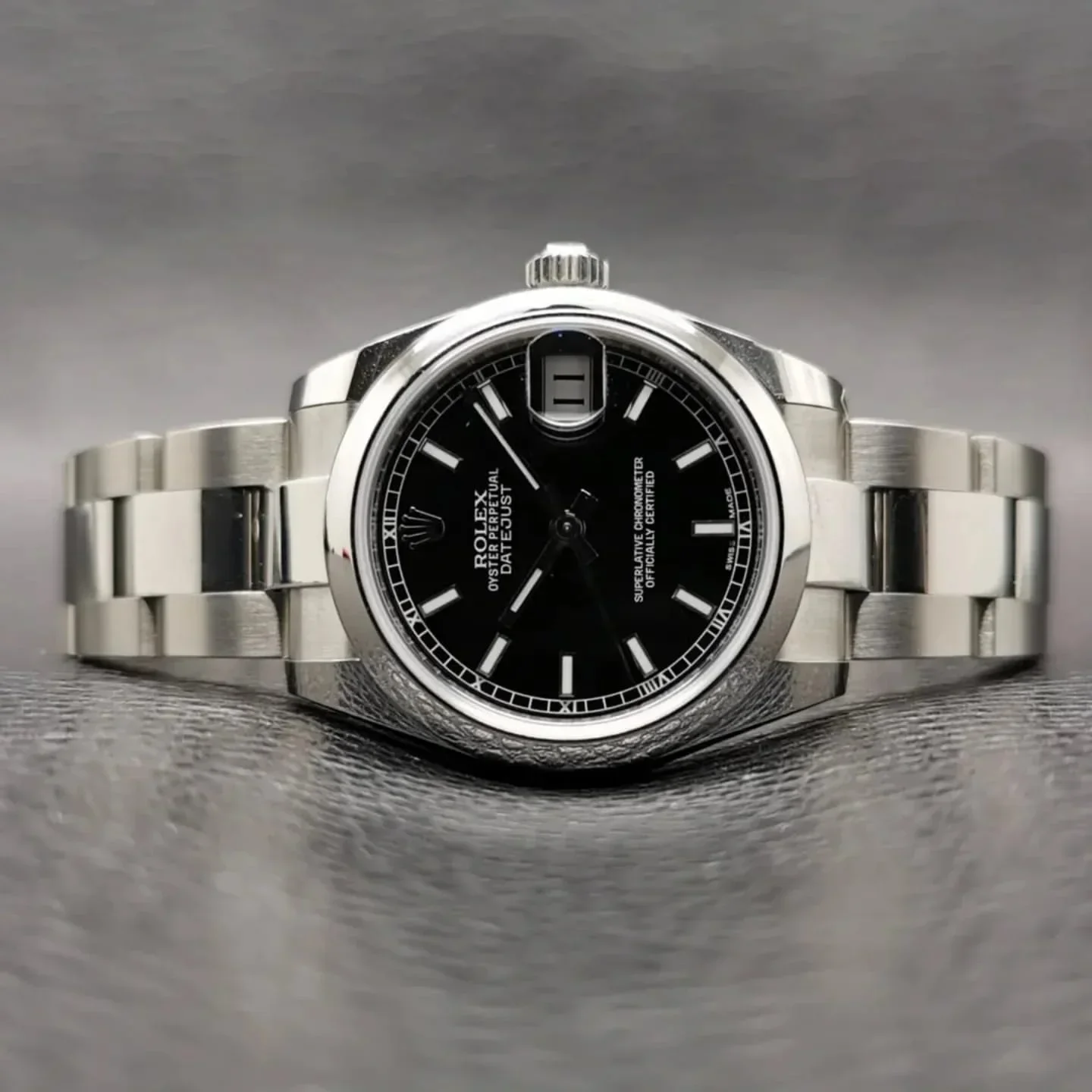 Datejust 31 Stainless Steel Domed / Oyster / Black