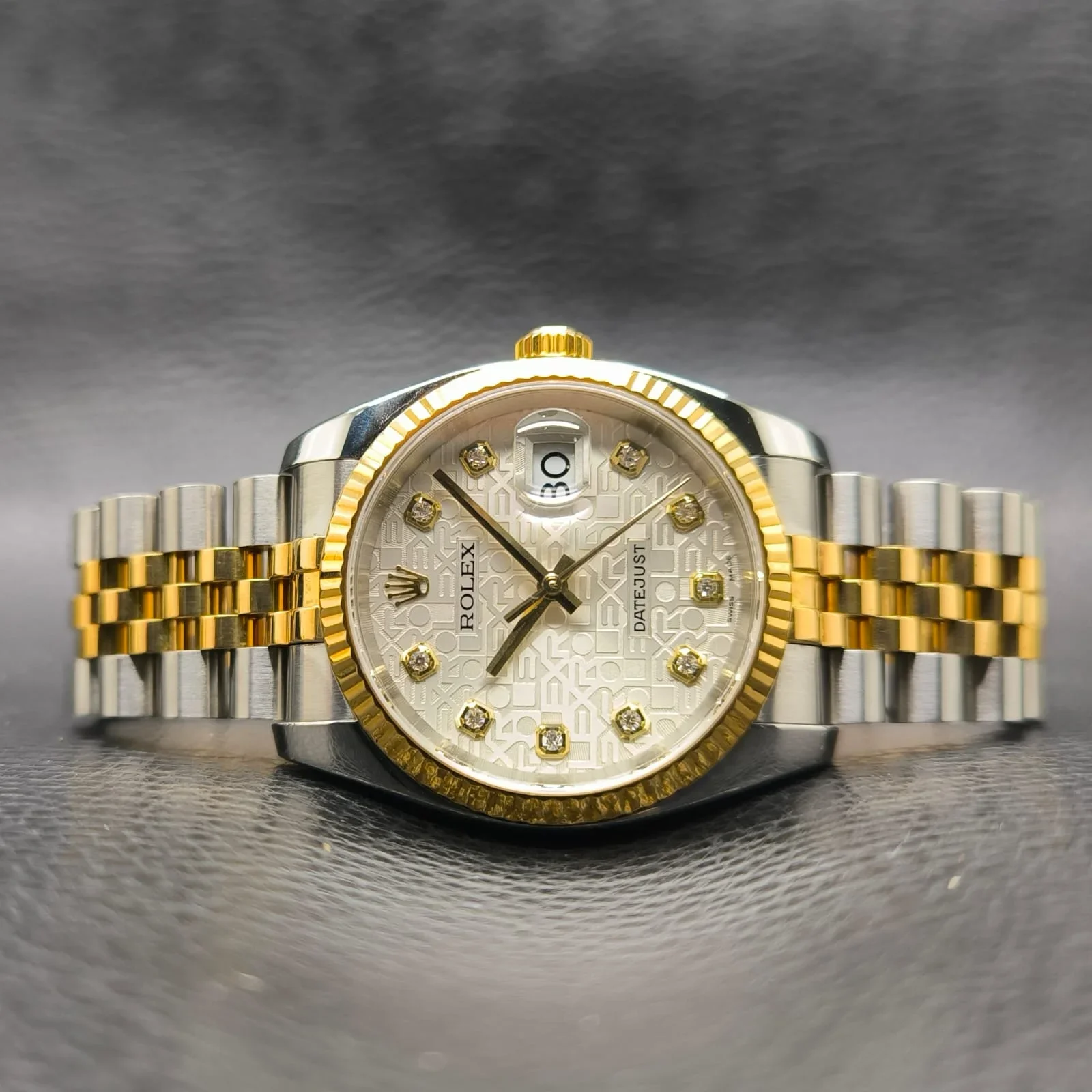 Datejust 36 Rolesor Yellow Fluted / Jubilee / Silver Computer