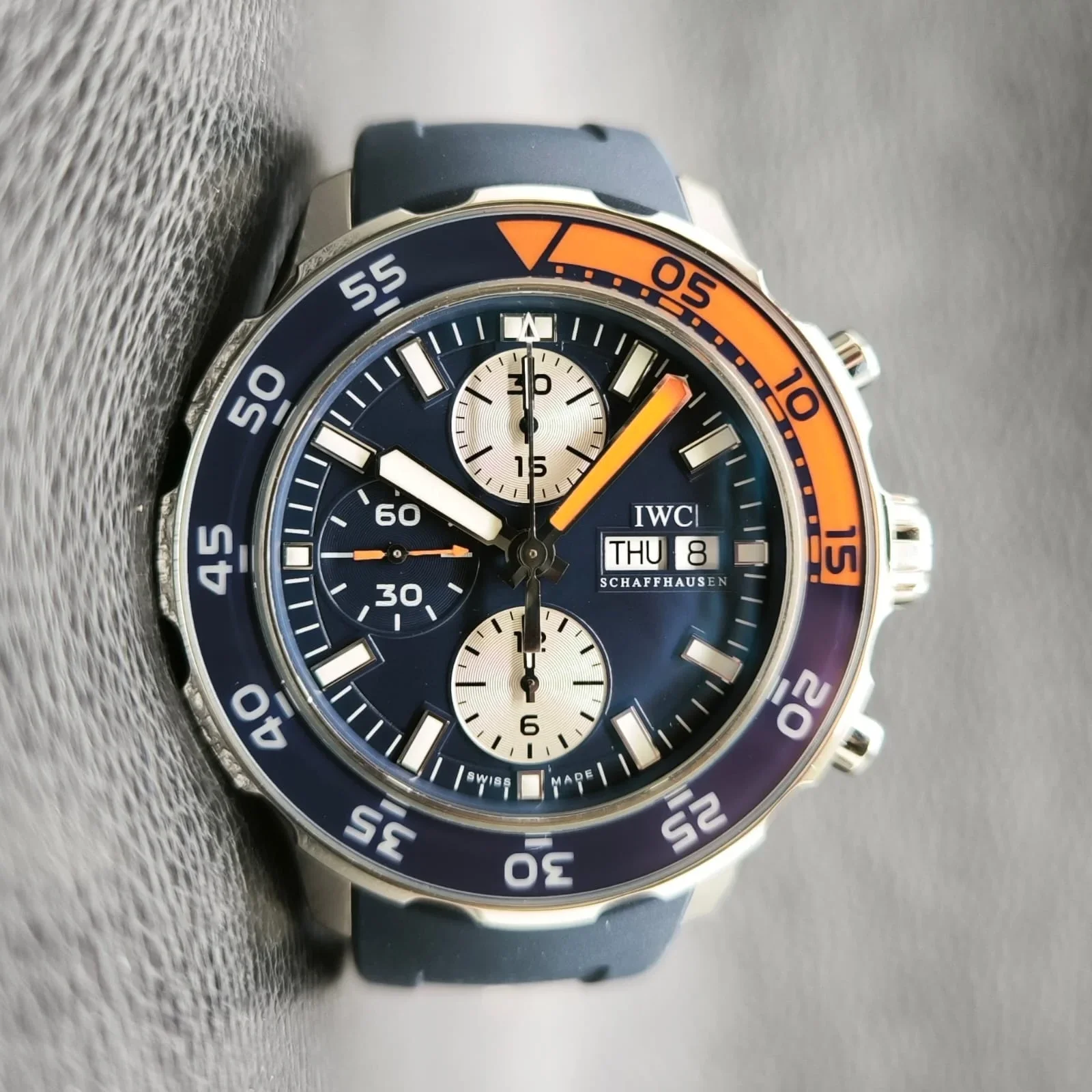 Aquatimer Chronograph Stainless Steel / Blue / Rubber