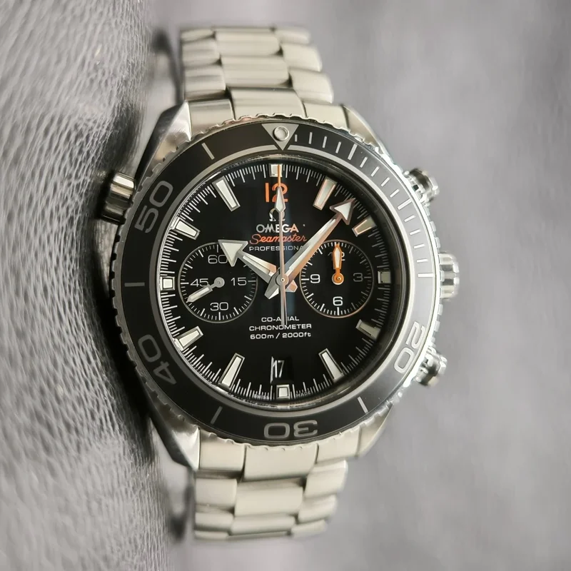 Seamaster Planet Ocean 600M Co-Axial 45.5 Chronograph Stainless Steel / Orange Numerals / Bracelet