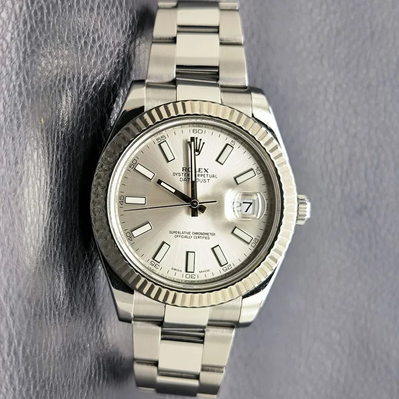 Datejust II Fluted Rhodium