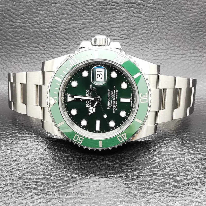 Thumb Submariner Date Stainless Steel / Green / Cerachom