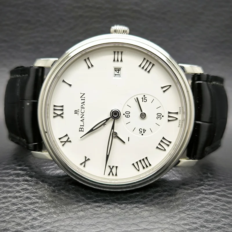 Villeret Ultraplate Power Reserve Date Stainless Steel / White
