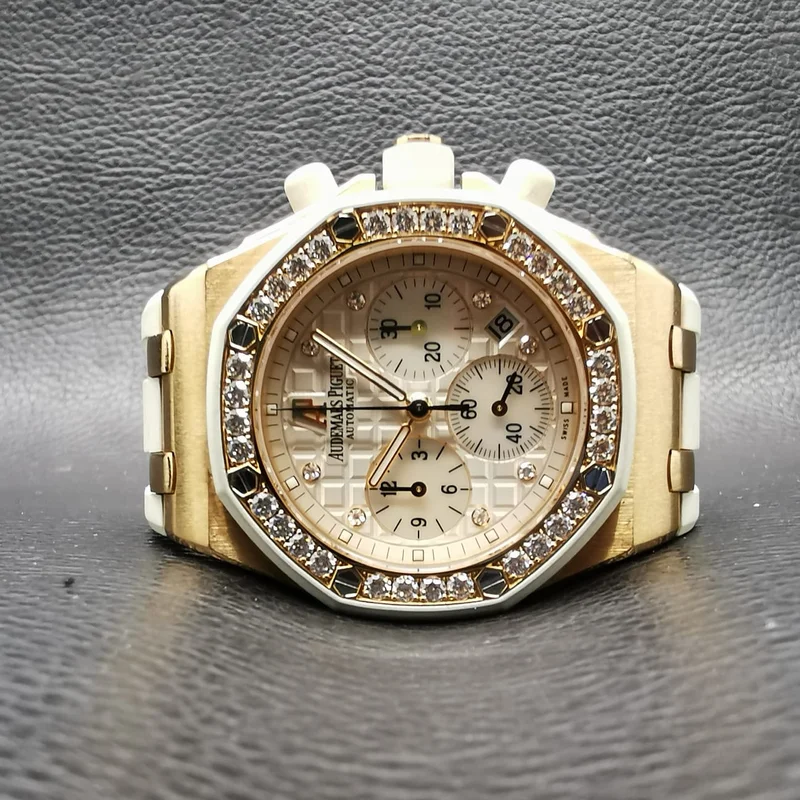 Royal Oak OffShore 26048 Lady Chronograph Pink Gold / White