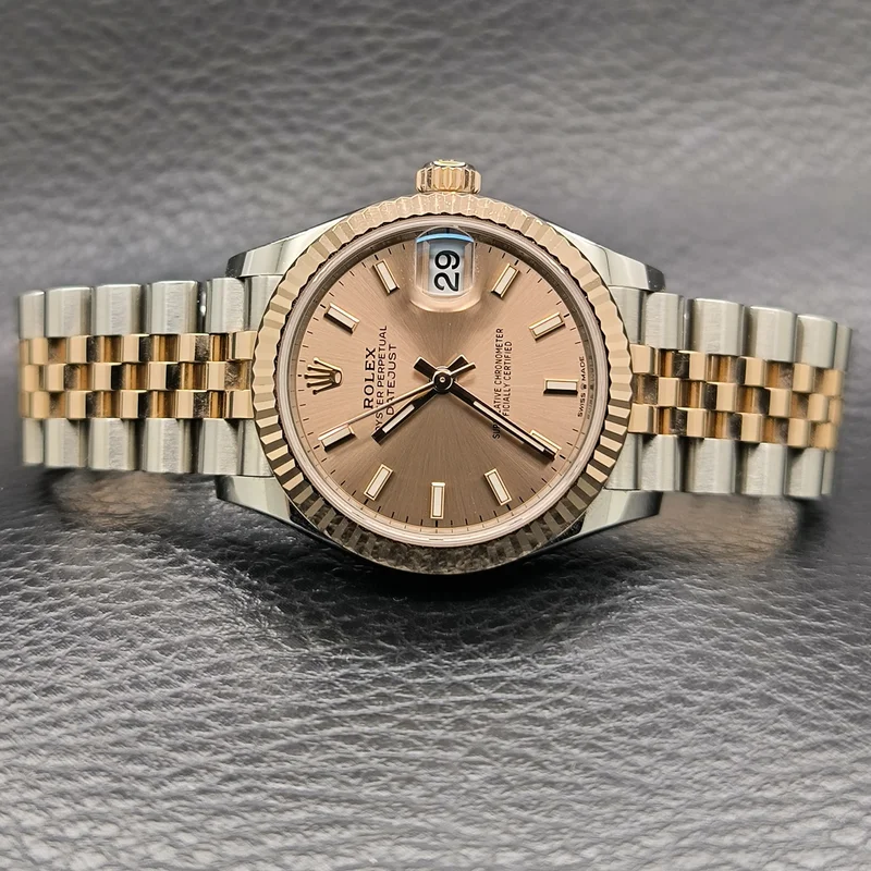 Datejust 31 Stainless Steel/ Rose Gold / Fluted / Rose / Jubilee