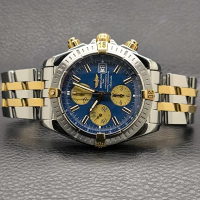 Chronomat Evolution Stainless Steel / Yellow Gold / Blue