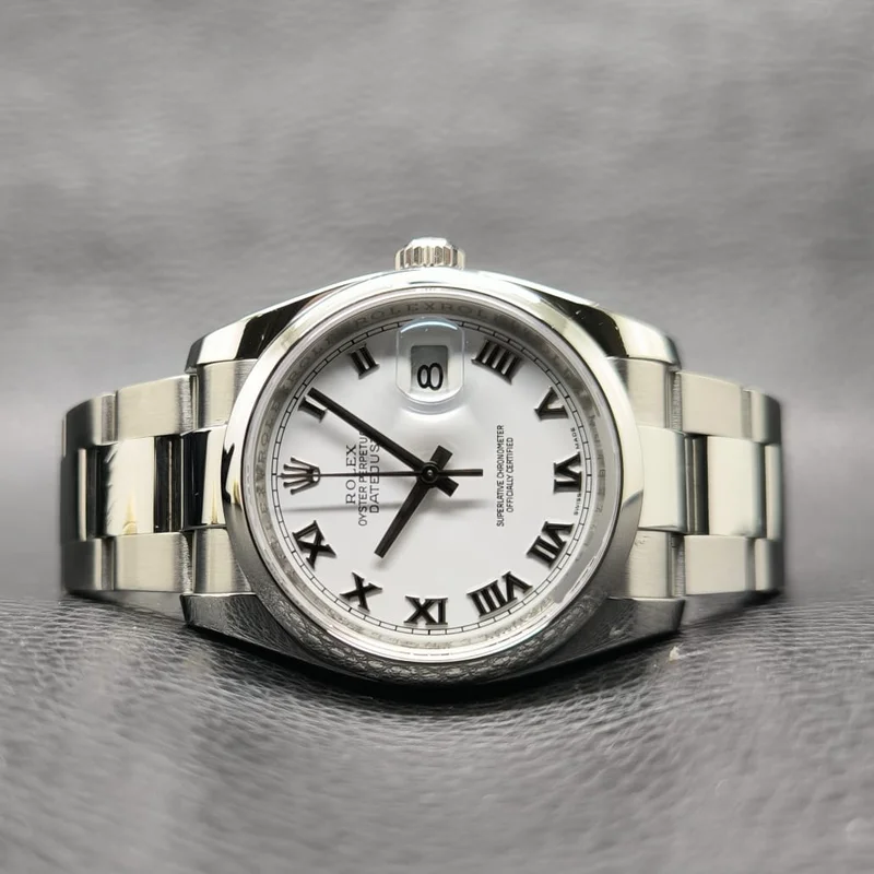 Datejust 36 Stainless Steel Domed / Oyster / White Roman