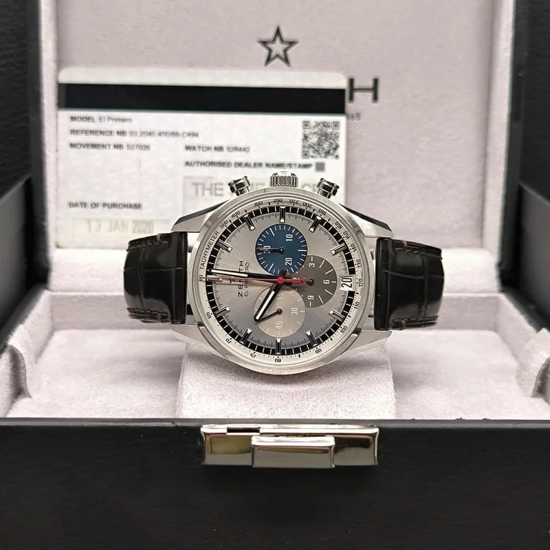 Thumb El Primero Chronomaster 42 Stainless Steel / Silver / Alligator