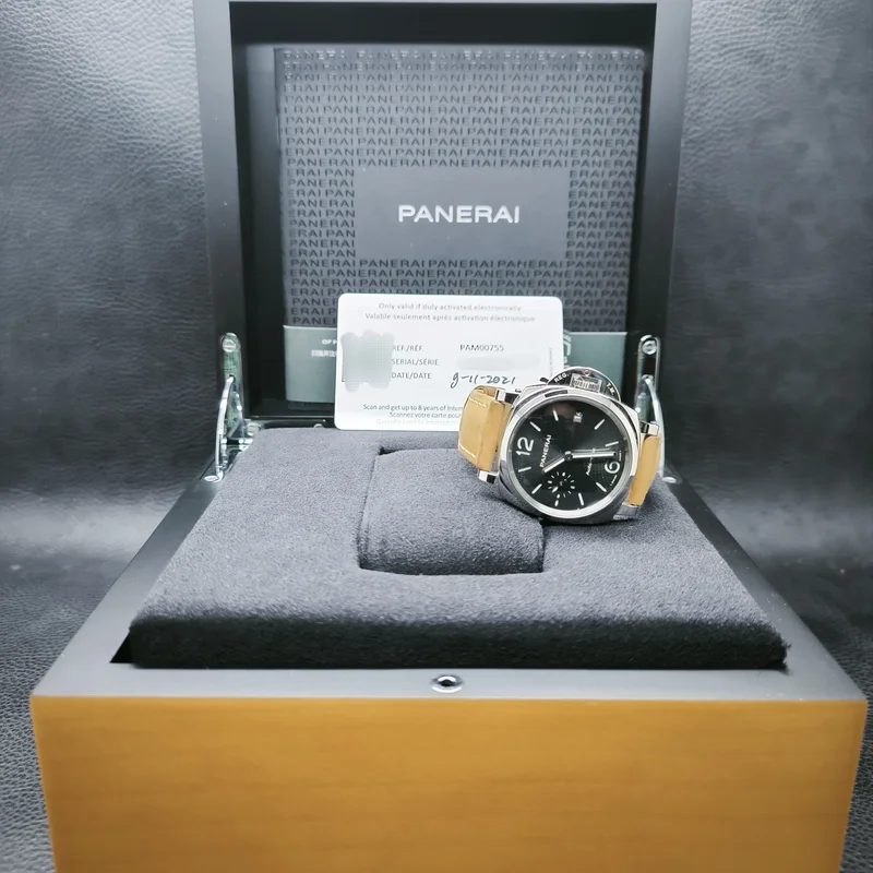 Thumb Luminor Due 38 Automatic Stainless Steel / Grey