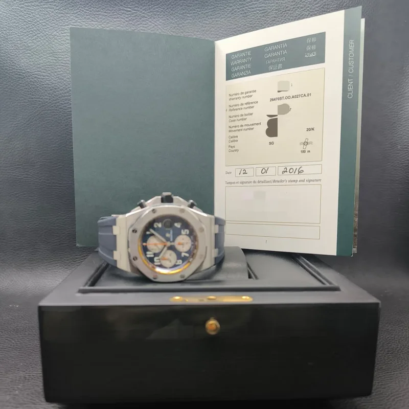 Thumb Royal Oak Offshore 26470 Stainless Steel / Blue / Rubber