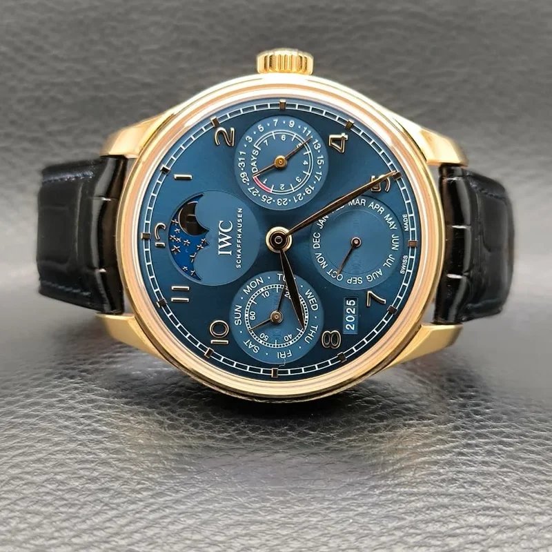 Portugieser Perpetual Calendar Single Moon Armor Gold / Blue / Boutique Edition