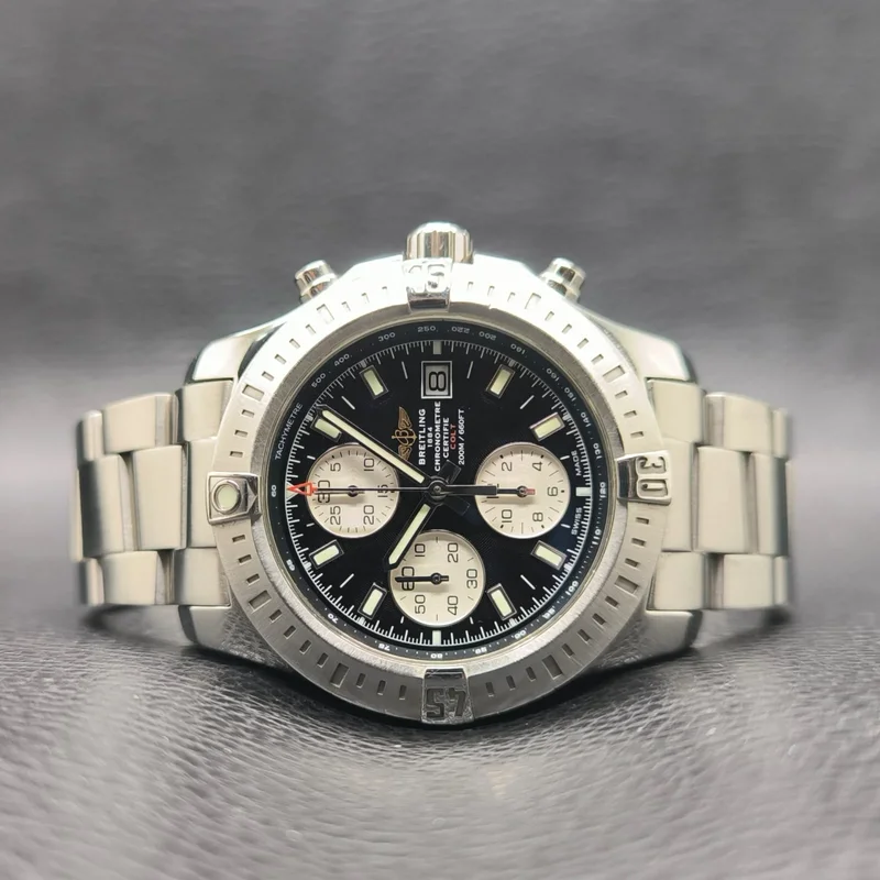 Colt Chronograph Automatic Stainless Steel / Volcano Black / Bracelet