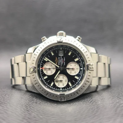 Colt Chronograph Automatic Stainless Steel / Volcano Black / Bracelet