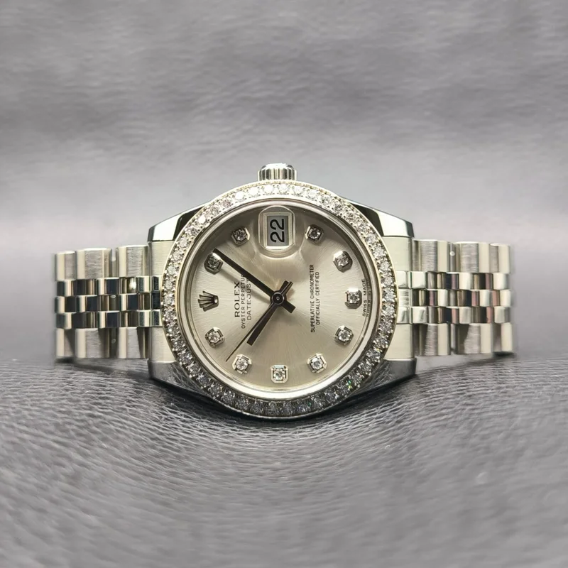 Datejust 31 Stainless Steel Diamond / Jubilee / Silver - Diamond