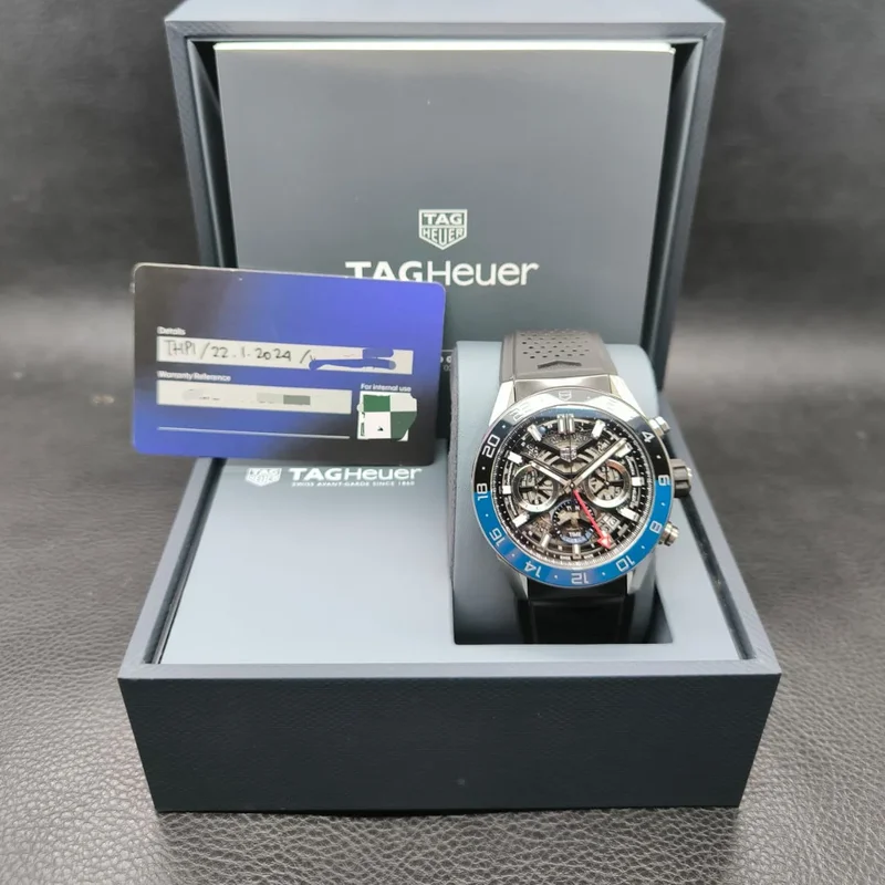 Thumb Carrera Calibre Heuer 02 GMT Stainless Steel / Skeleton / Rubber