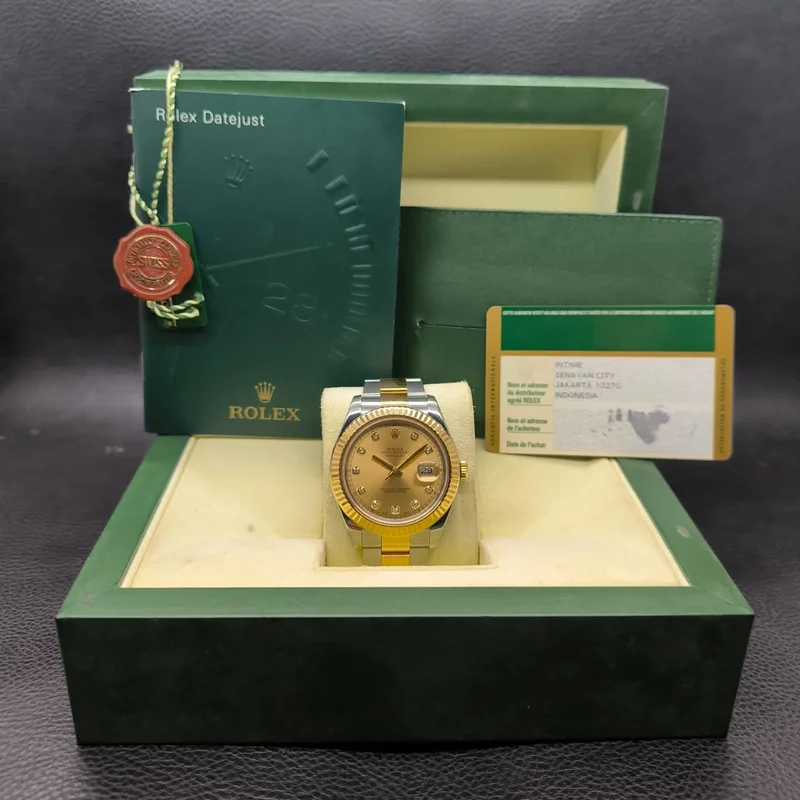 Thumb Datejust II Rolesor Champagne Diamonds