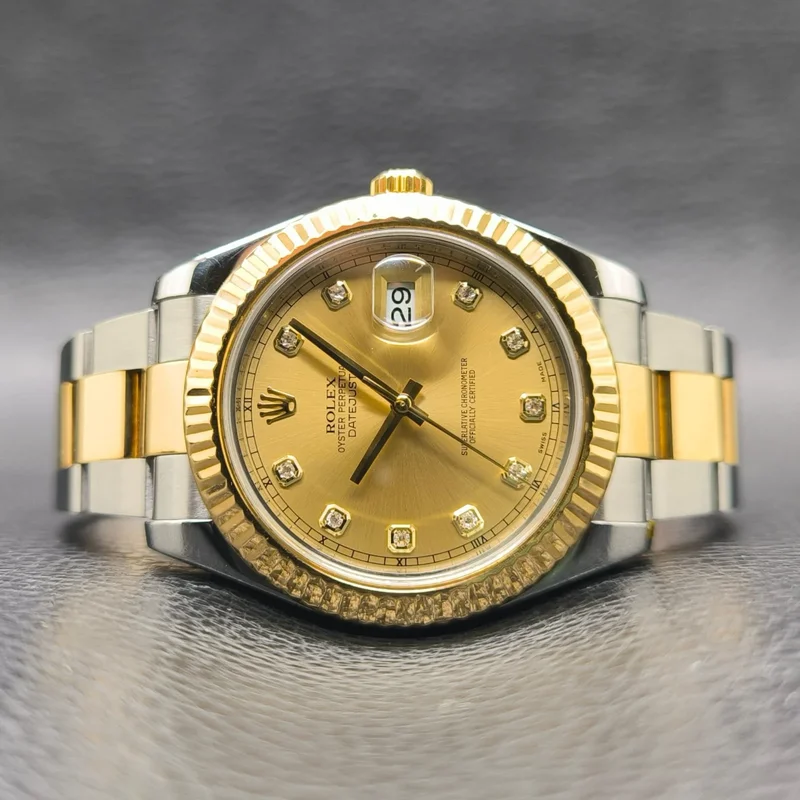 Datejust II Rolesor Champagne Diamonds
