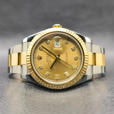 Datejust II Rolesor Champagne Diamonds