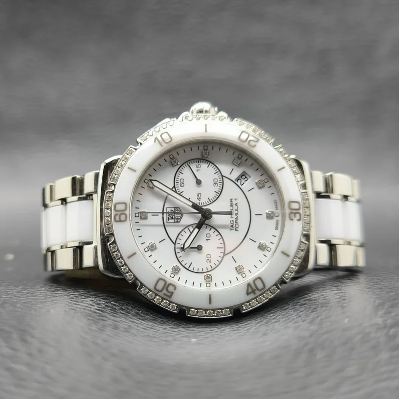 Formula 1 Chronograph Quartz 41 Stainless Steel / Diamond / White / Bracelet