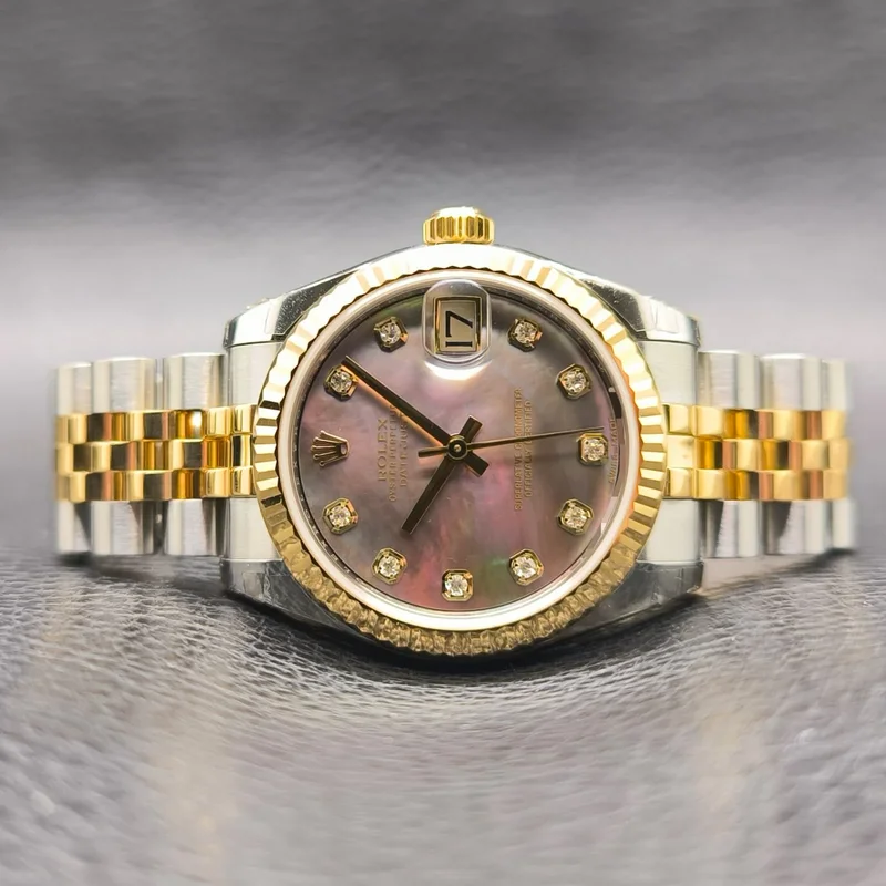 Datejust 31 Rolesor Yellow Fluted / Jubilee / Black MOP Computer
