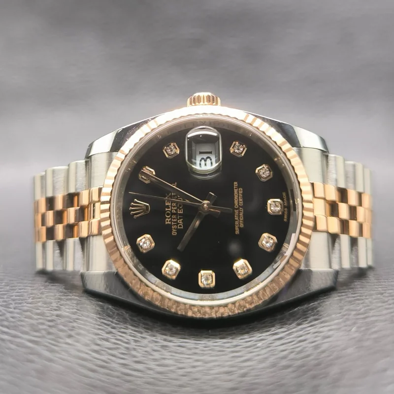 Datejust 36 Rolesor Everose Fluted / Jubilee / Black Diamonds