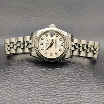 Lady-Datejust 26 Fluted Silver Diamonds Jubilee