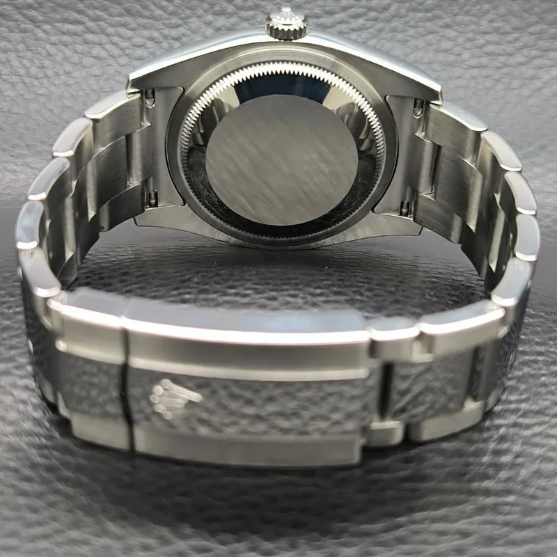 Thumb Datejust 36 Stainless Steel Domed / Oyster / Black Roman