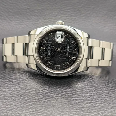 Datejust 36 Stainless Steel Domed / Oyster / Black Roman