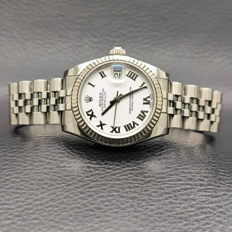 Datejust 31 Stainless Steel Fluted / Jubilee / White - Roman