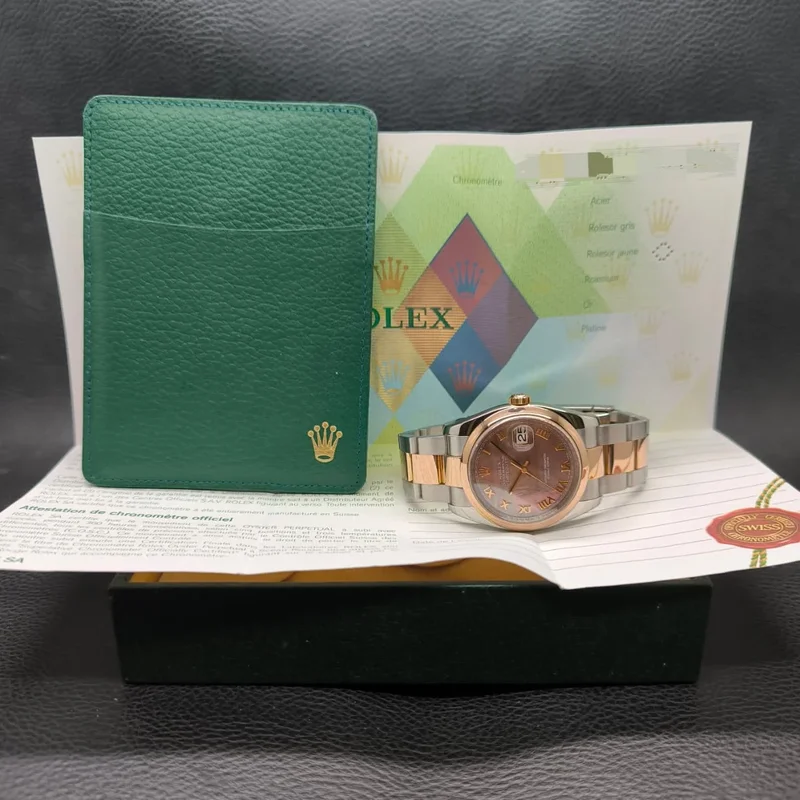 Thumb Datejust 36 Rolesor Everose Domed / Oyster / Steel Roman