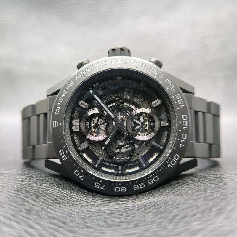 Carrera Calibre Heuer 01 45 Ceramic / Skeleton / Bracelet