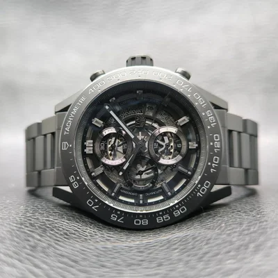 Carrera Calibre Heuer 01 45 Ceramic / Skeleton / Bracelet
