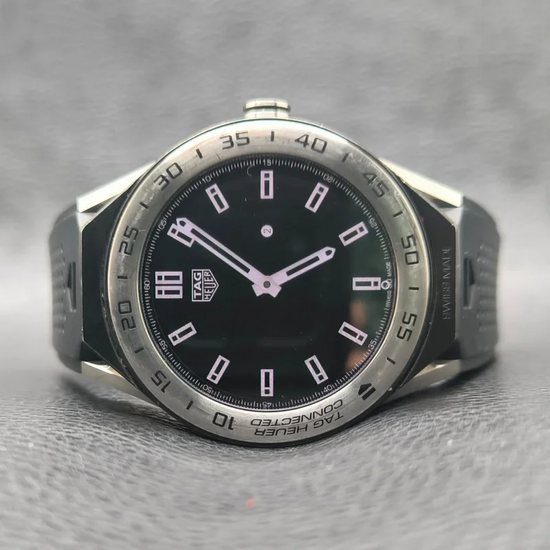 Carrera Connected Modular 45 Titanium / Stainless Steel / Black Rubber