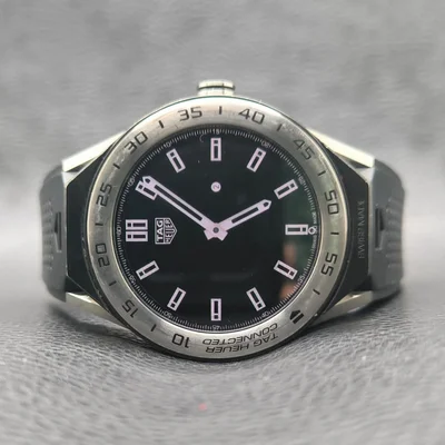 Carrera Connected Modular 45 Titanium / Stainless Steel / Black Rubber