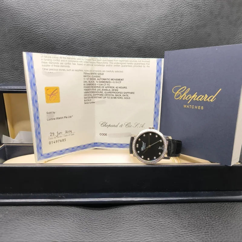 Thumb Classique Automatic Diamond / White Gold / Black