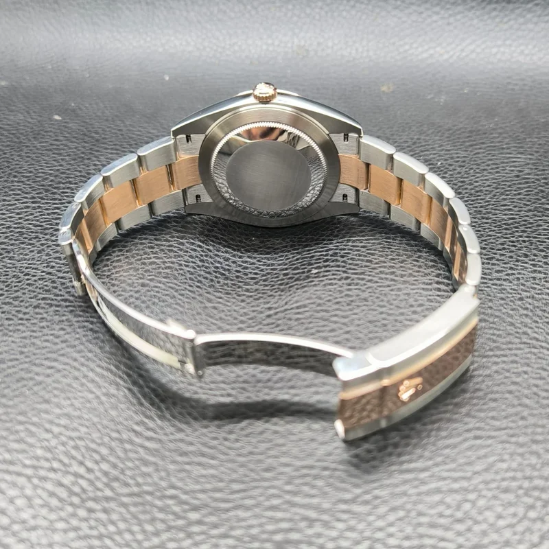 Thumb Datejust 41 Rolesor Everose Fluted / Oyster / Sundust - Diamond