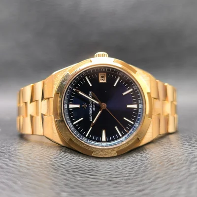 Overseas Date Pink Gold / Blue