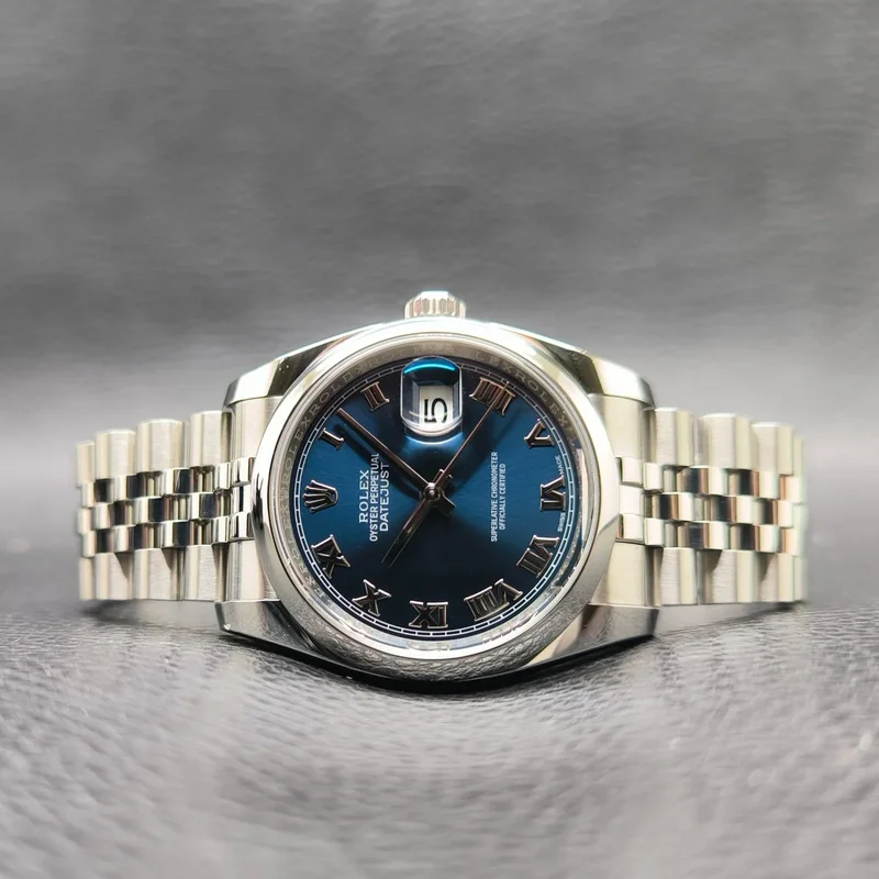 Datejust 36 Stainless Steel Domed / Jubilee / Blue Roman