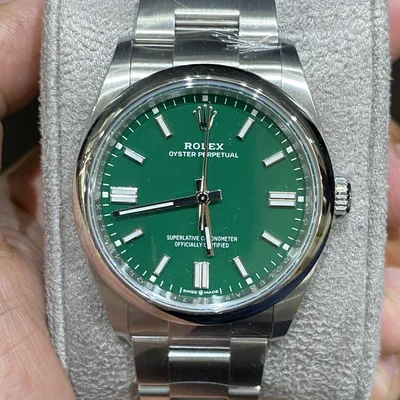 Oyster Perpetual 36 Stainless Steel / Green