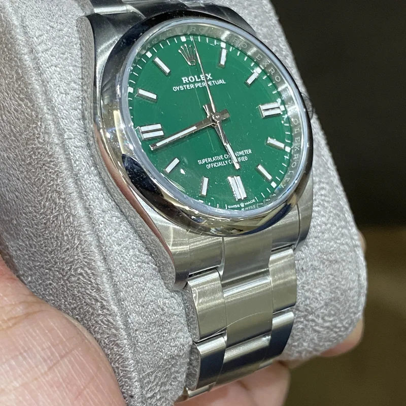 Thumb Oyster Perpetual 36 Stainless Steel / Green