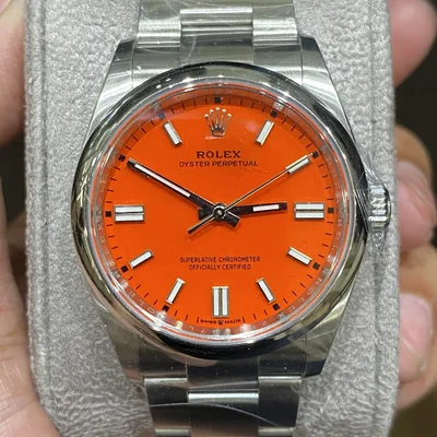 Oyster Perpetual 36 Stainless Steel / Red