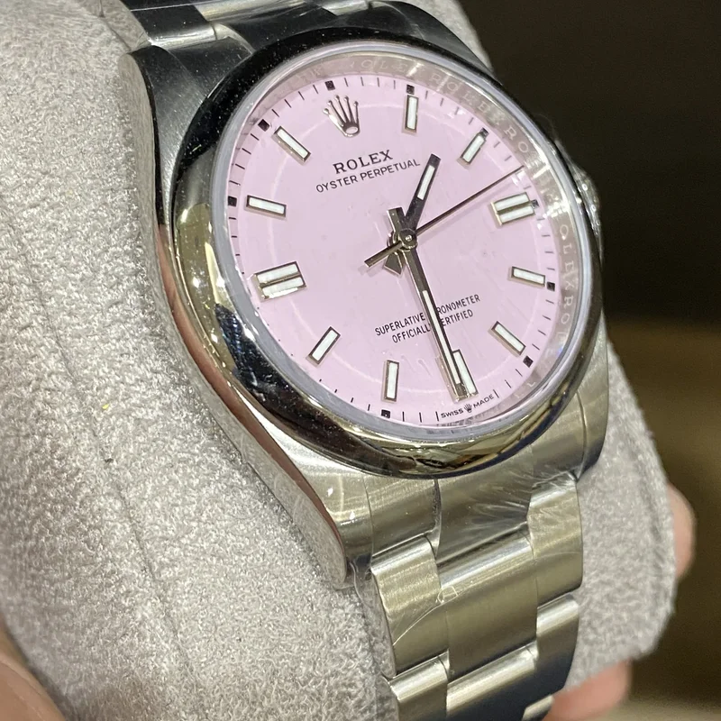 Thumb Oyster Perpetual 36 Stainless Steel / Pink