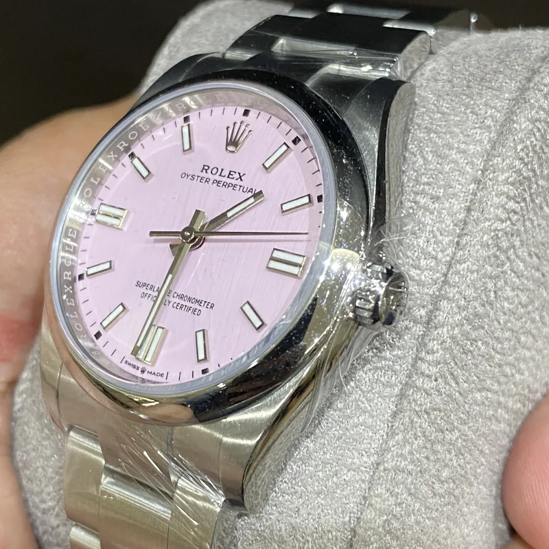 Thumb Oyster Perpetual 36 Stainless Steel / Pink