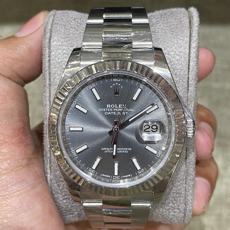 Datejust 41 Stainless Steel Fluted / Oyster / Dark Rhodium